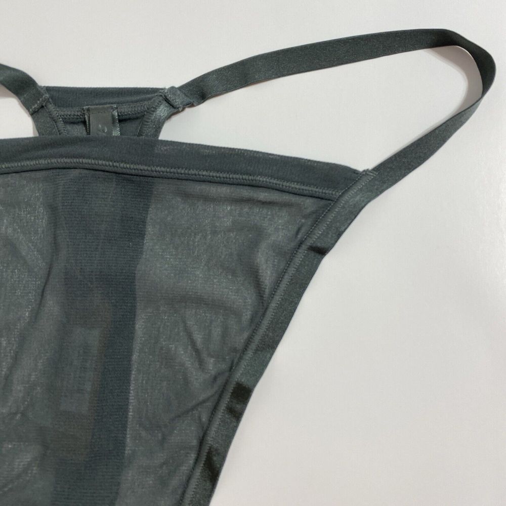 Skims Summer Mesh Thong Panty Panties Women's 4X Green Deep Sea Sheer Sexy NEW - Picture 4 of 11